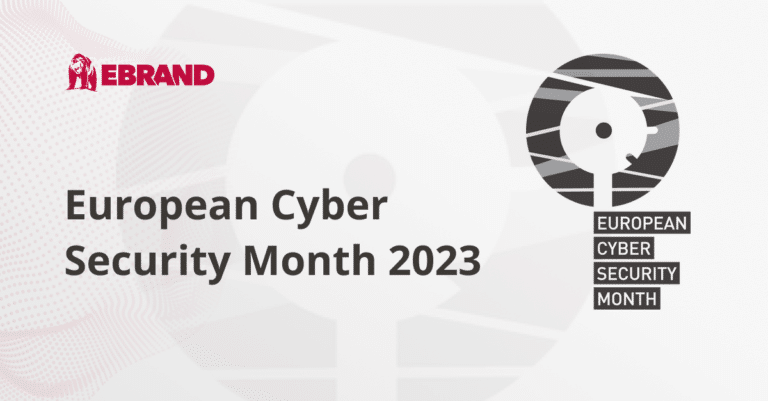 This thumbnail contains our logo, and the logo of this blog's topic, European cyber security month.